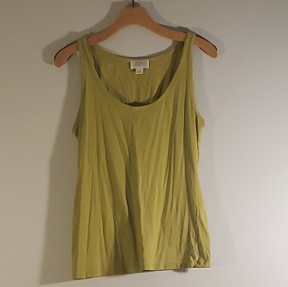 Ann Taylor LOFT Tank Top Green Lime Bright Soft